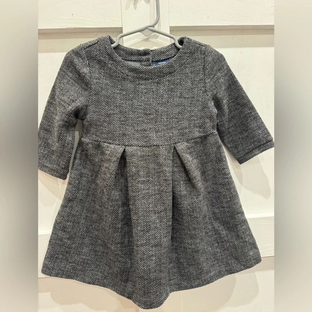 GAP Gray Herringbone Kids Dress